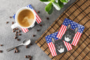 American Flag and French Bulldog Foam Coaster