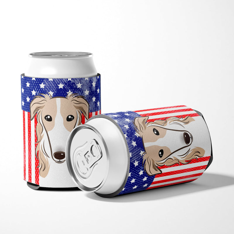 American Flag and Borzoi Can or Bottle Hugger BB2158CC