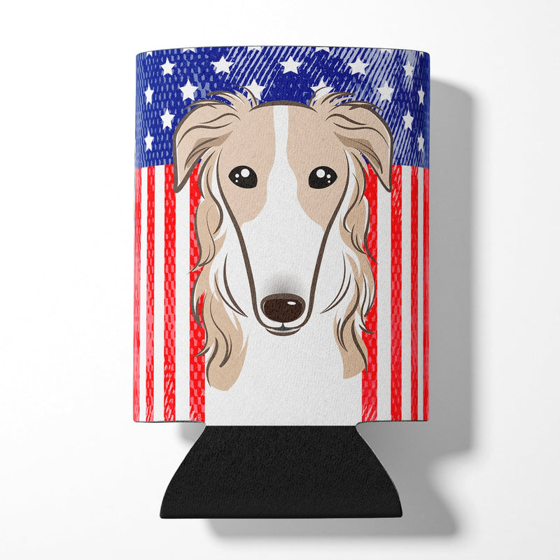 American Flag and Borzoi Can or Bottle Hugger BB2158CC