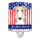 American Flag and Borzoi Ceramic Night Light BB2158CNL