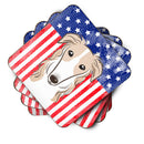 American Flag and Borzoi Foam Coaster