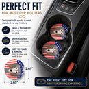 American Flag and Saluki Set of 2 Cup Holder Car Coasters Absorbent Round Sandstone Coasters Gifts for Men or Women, 2.5, Multicolor