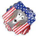 American Flag and Saluki Foam Coaster