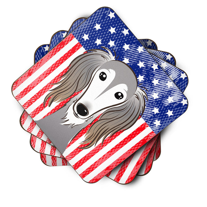 American Flag and Saluki Foam Coaster