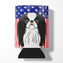 American Flag and Japanese Chin Can or Bottle Hugger BB2160CC
