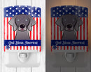 American Flag and Weimaraner Ceramic Night Light BB2161CNL