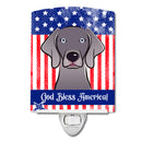 American Flag and Weimaraner Ceramic Night Light BB2161CNL