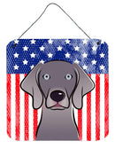 American Flag and Weimaraner Wall or Door Hanging Prints BB2161DS66