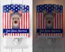 American Flag and Yorkie Puppy Ceramic Night Light BB2162CNL