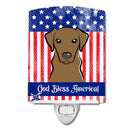 American Flag and Wirehaired Dachshund Ceramic Night Light BB2163CNL