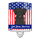 American Flag and Black Labrador Ceramic Night Light BB2165CNL