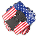 American Flag and Black Labrador Foam Coaster