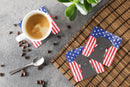American Flag and Black Labrador Foam Coaster