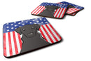 American Flag and Black Labrador Foam Coaster
