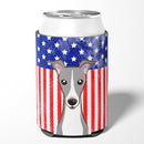 American Flag and Italian Greyhound Can or Bottle Hugger BB2166CC