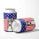 American Flag and Italian Greyhound Can or Bottle Hugger BB2166CC