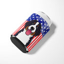 American Flag and Bernese Mountain Dog Can or Bottle Hugger BB2167CC