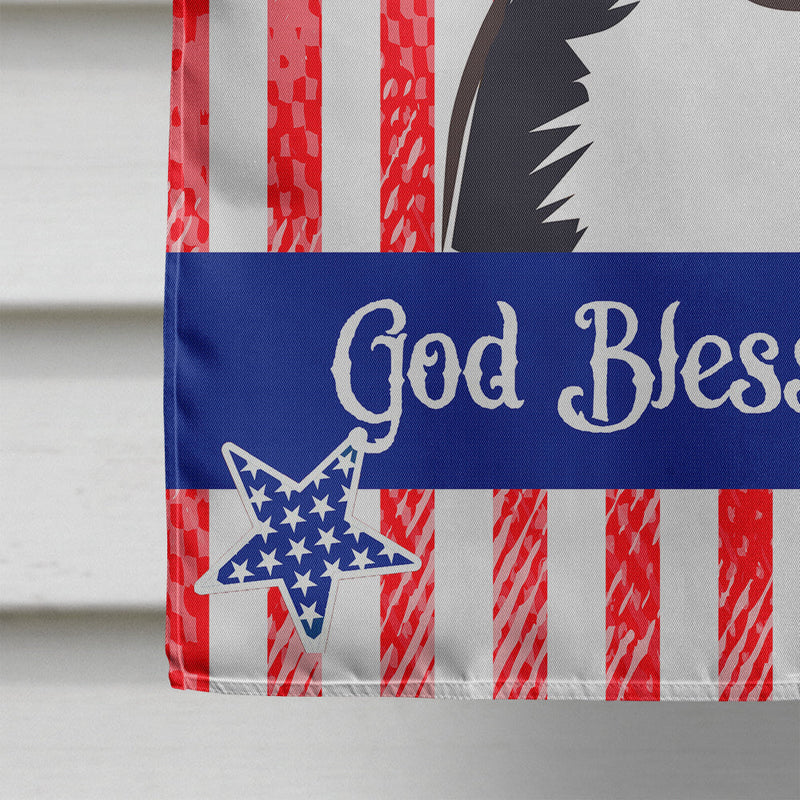 God Bless American Flag with Bernese Mountain Dog Flag Canvas House Size BB2167CHF