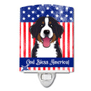 American Flag and Bernese Mountain Dog Ceramic Night Light BB2167CNL