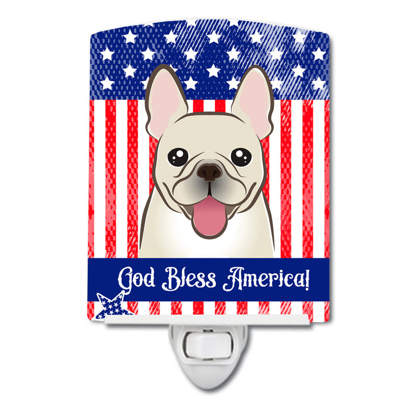 American Flag and French Bulldog Ceramic Night Light BB2168CNL