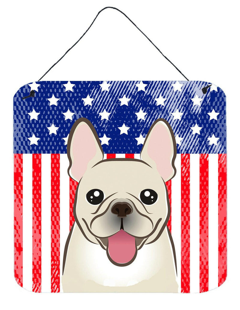 American Flag and French Bulldog Wall or Door Hanging Prints BB2168DS66