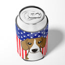 American Flag and Beagle Can or Bottle Hugger BB2169CC