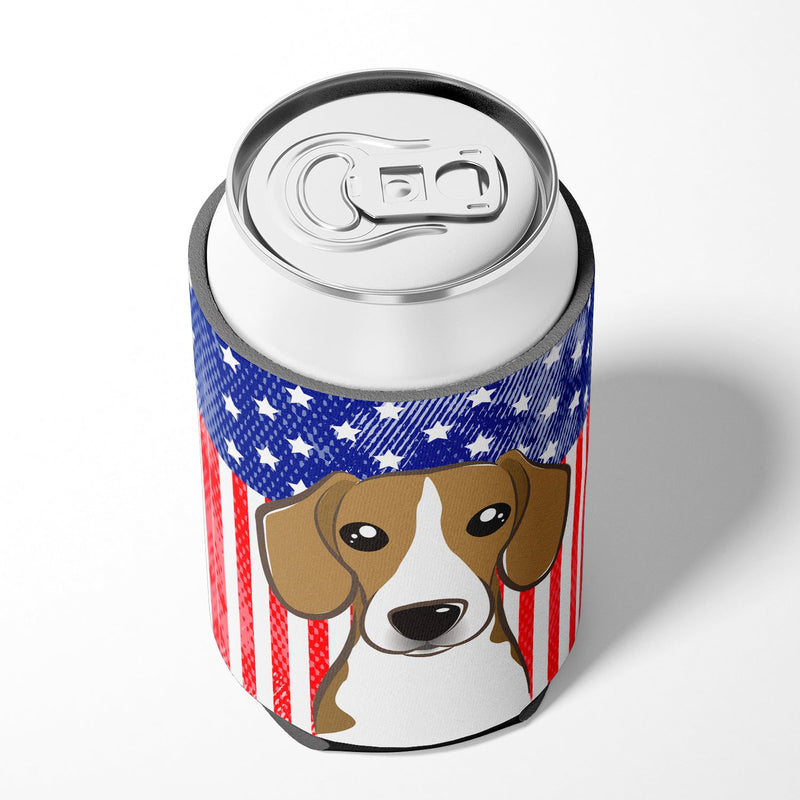American Flag and Beagle Can or Bottle Hugger BB2169CC