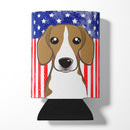 American Flag and Beagle Can or Bottle Hugger BB2169CC