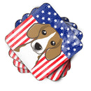 American Flag and Beagle Foam Coaster