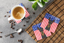 American Flag and Min Pin Foam Coaster
