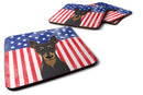 American Flag and Min Pin Foam Coaster