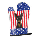 American Flag and Min Pin Oven Mitt BB2170OVMT