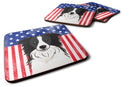 American Flag and Border Collie Foam Coaster