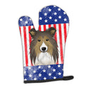 American Flag and Sheltie Oven Mitt BB2172OVMT