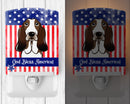 American Flag and Basset Hound Ceramic Night Light BB2173CNL
