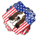 American Flag and Basset Hound Foam Coaster