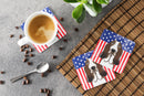 American Flag and Basset Hound Foam Coaster