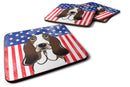 American Flag and Basset Hound Foam Coaster