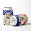 American Flag and Afghan Hound Can or Bottle Hugger BB2174CC