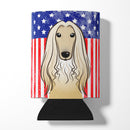 American Flag and Afghan Hound Can or Bottle Hugger BB2174CC