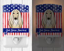 American Flag and Afghan Hound Ceramic Night Light BB2174CNL