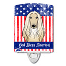 American Flag and Afghan Hound Ceramic Night Light BB2174CNL