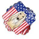 American Flag and Afghan Hound Foam Coaster
