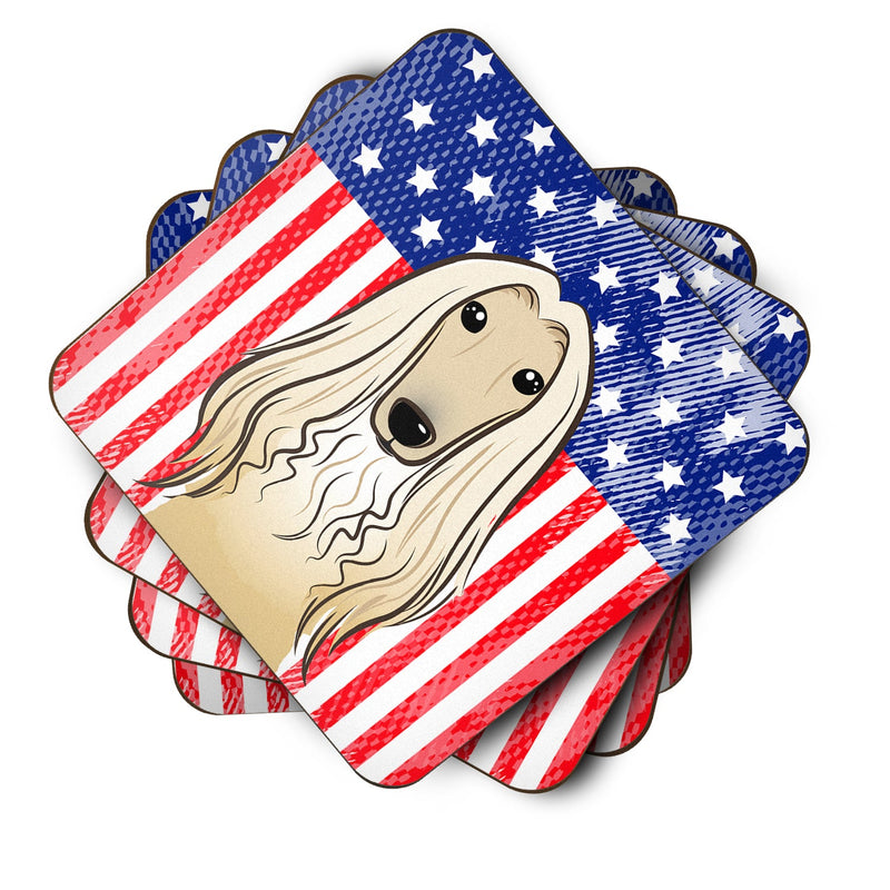 American Flag and Afghan Hound Foam Coaster