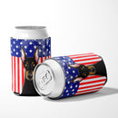 American Flag and Doberman Can or Bottle Hugger BB2175CC