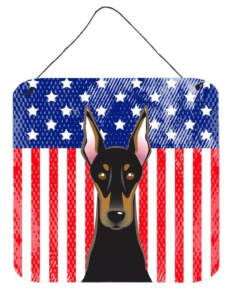 American Flag and Doberman Wall or Door Hanging Prints BB2175DS66