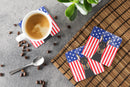 American Flag and Doberman Foam Coaster
