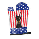 American Flag and Doberman Oven Mitt BB2175OVMT