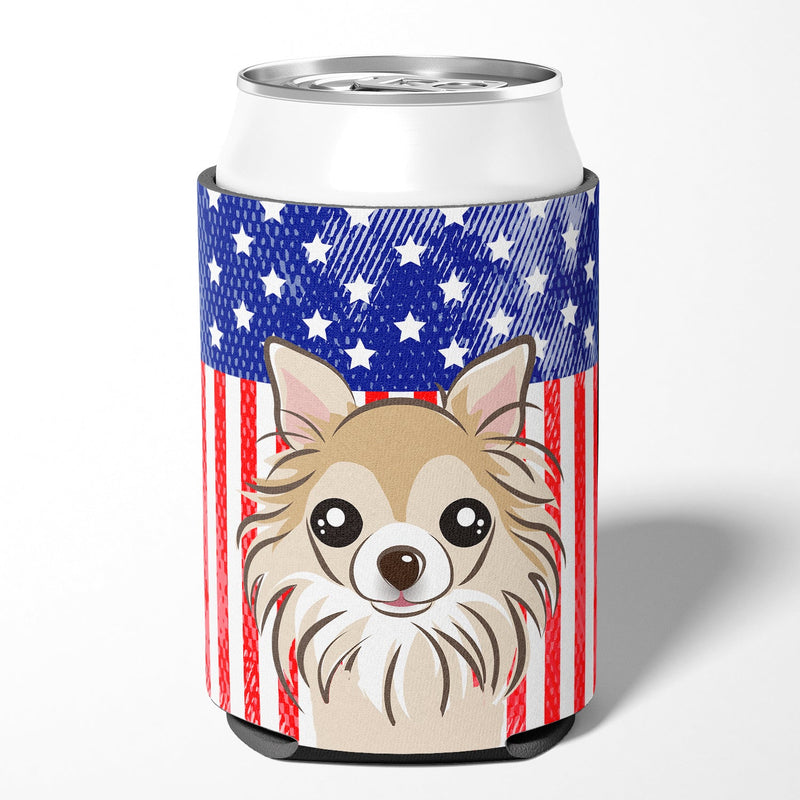 American Flag and Chihuahua Can or Bottle Hugger BB2181CC