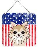 American Flag and Chihuahua Wall or Door Hanging Prints BB2181DS66